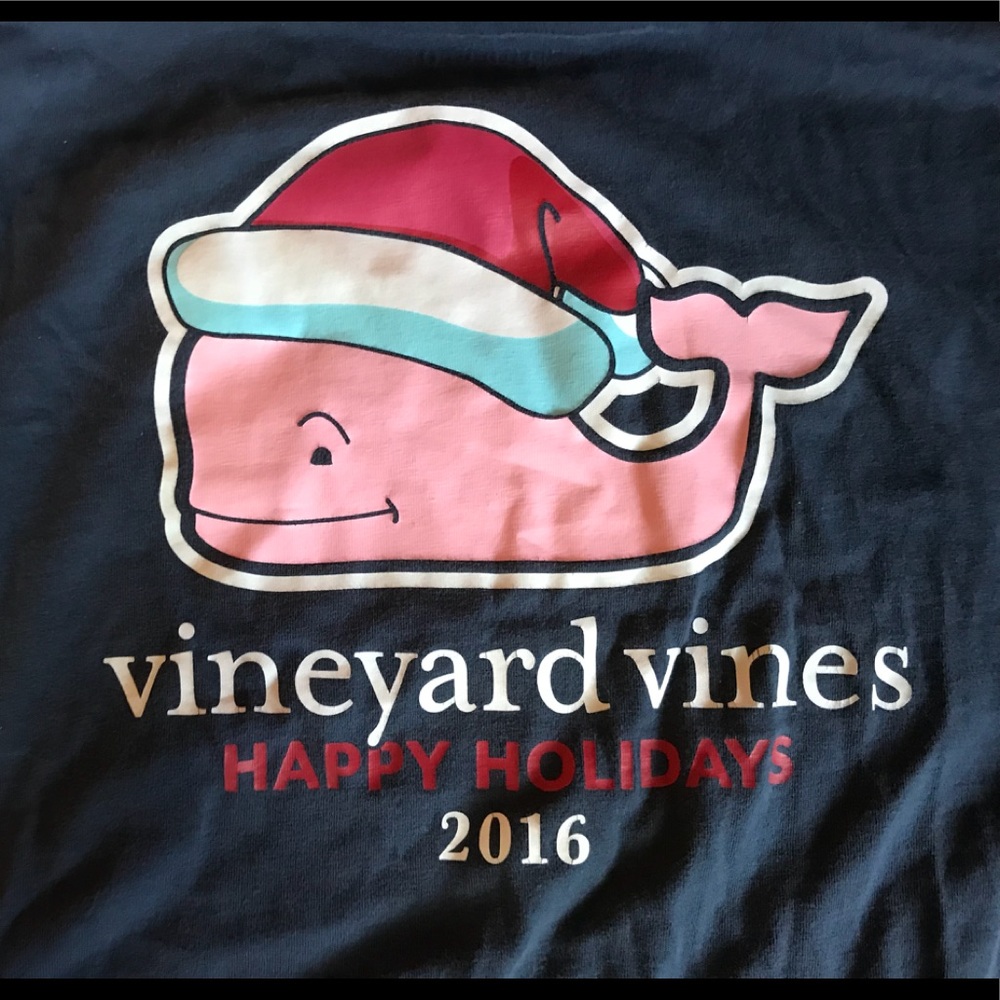 Vineyard Vines “Happy Holidays” Long Sleeve